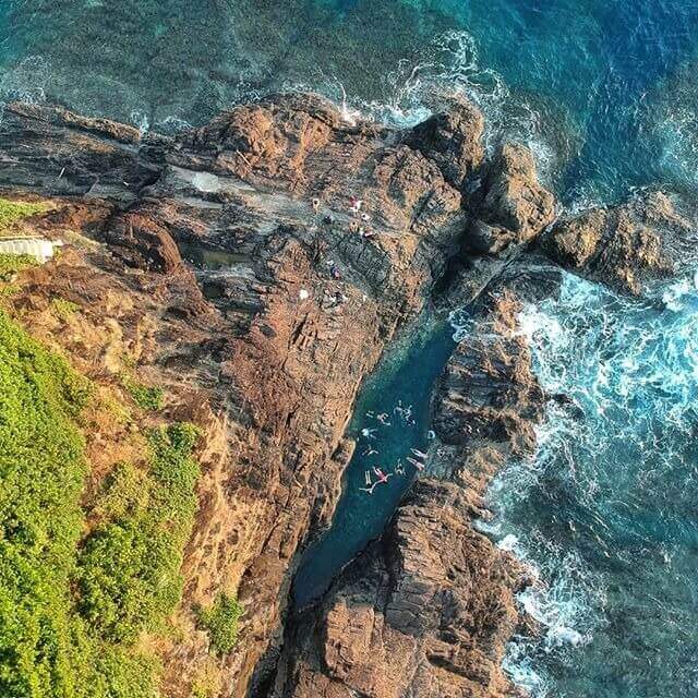 Aerial view of Tuwad Tuwad rock formations
